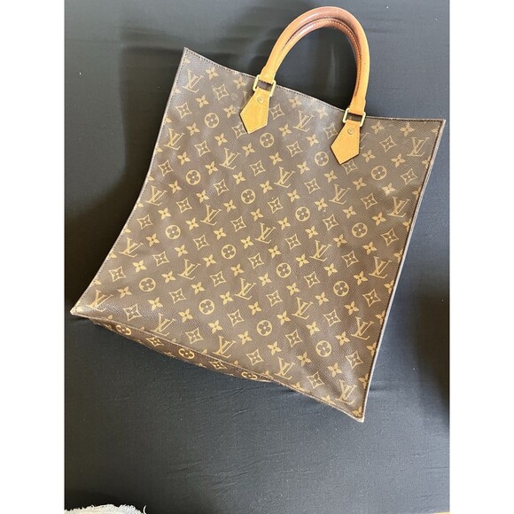 Louis Vuitton Sac Plat MM Monogram Tote Bag MI0599 Made in France Authentic 1999 - Picture 3 of 15